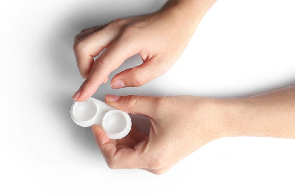Contact lens case.